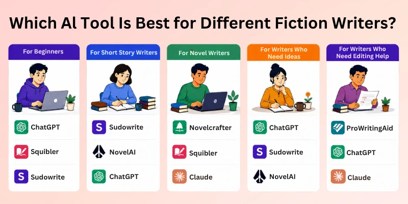 Which Al Tool Is Best for Different Fiction Writers