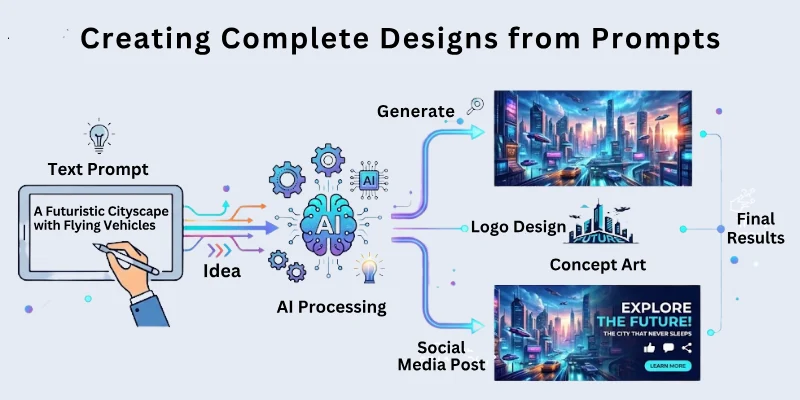 Creating Complete Designs from Prompts