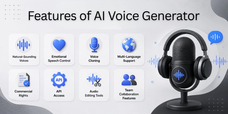 Features of AI voice generator 