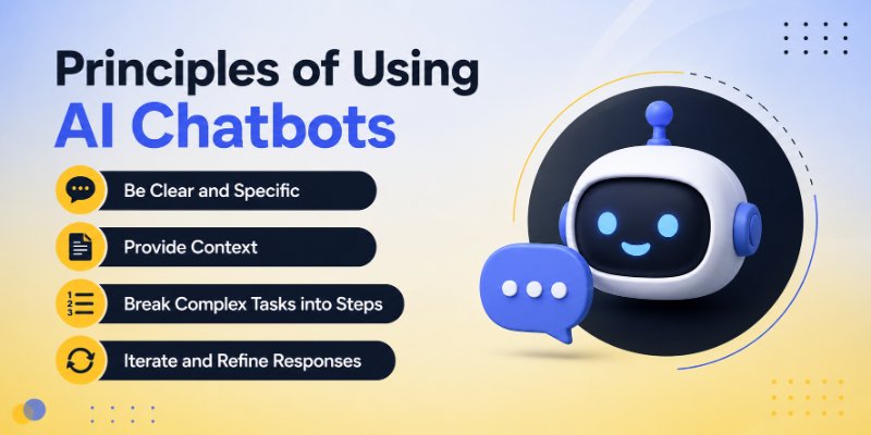 Principles of using AI chatbots