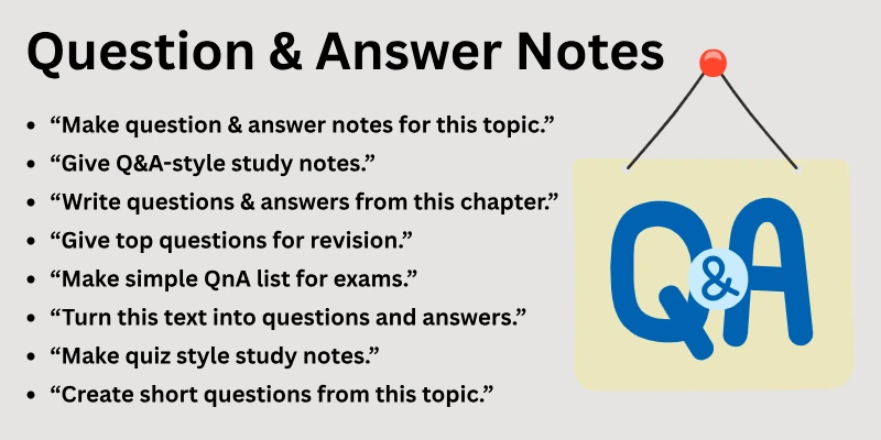 Question & Answer Notes