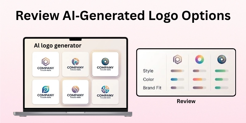 Review ai generated logo options